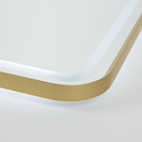 Reflections 31.5 X 23.6 inch Brushed Brass LED Mirror