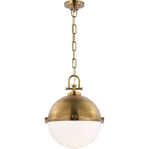 Visual Comfort Signature Collection Chapman & Myers Adrian LED 17 inch Antique-Burnished Brass Globe Pendant Ceiling Light, Large  CHC5491AB-WG - Open Box