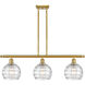 Ballston Deco Swirl LED 36 inch Satin Gold Island Light Ceiling Light, Ballston