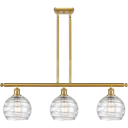 Ballston Deco Swirl LED 36 inch Satin Gold Island Light Ceiling Light, Ballston