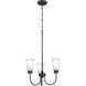 Erma 3 Light Olde Bronze Chandelier Ceiling Light, Small, 1 Tier