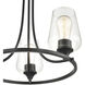 Ashford 3 Light 18 inch Matte Black Chandelier Ceiling Light