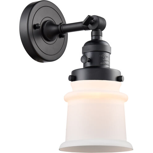 Franklin Restoration Small Canton LED 7 inch Matte Black Sconce Wall Light, Franklin Restoration