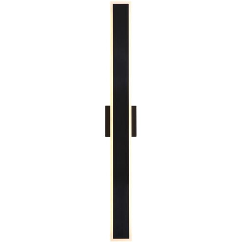 Obsidian LED 35.38 inch Sand Black Outdoor Wall Sconce