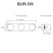 Burlat 3 Light 24.5 inch Matte Black Vanity Light Wall Light in Clear