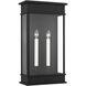 C&M by Chapman & Myers Cupertino 2 Light 19.13 inch Textured Black Outdoor Wall Lantern