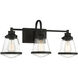 Mannsdale 3 Light 24 inch Coal Bath Vanity Wall Light