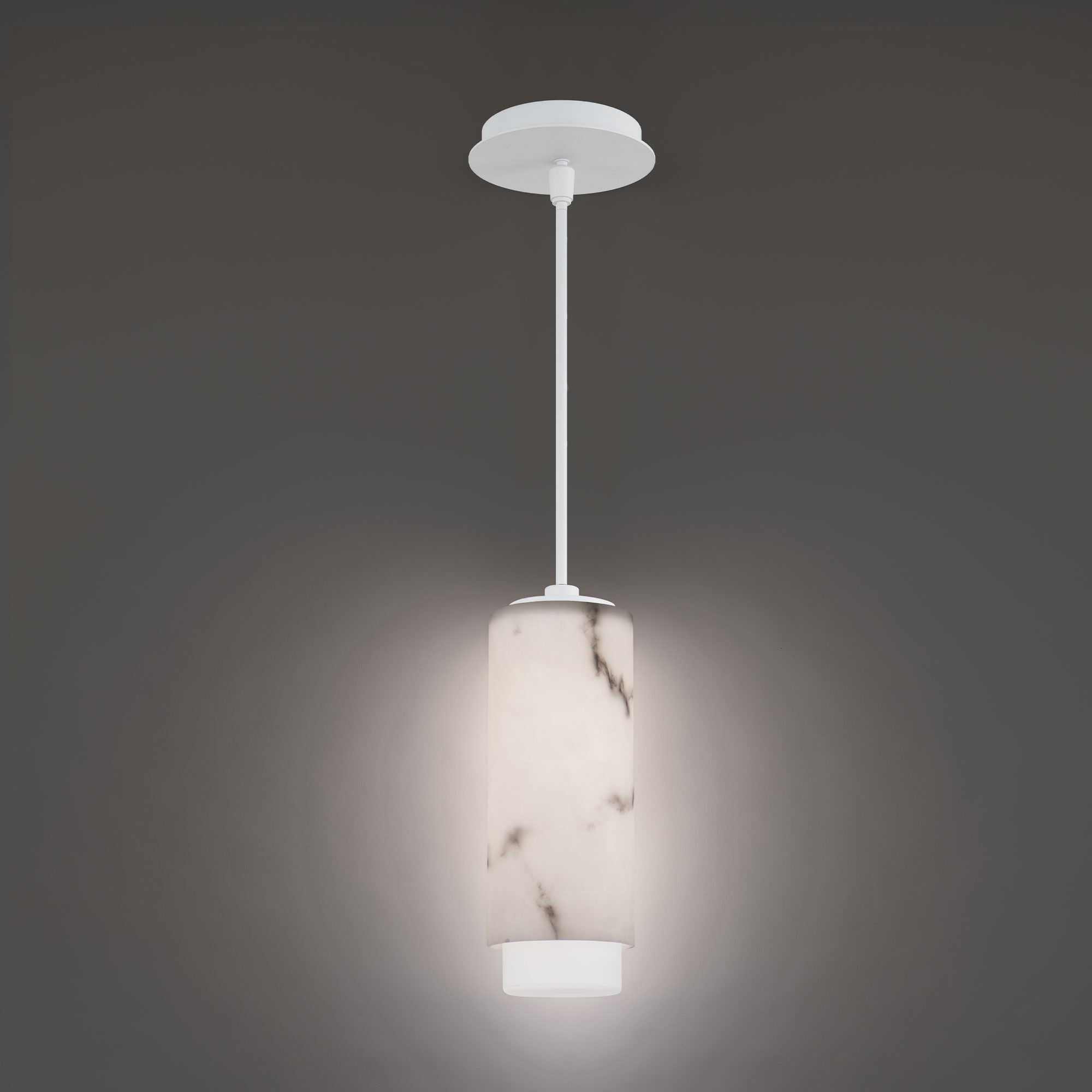 Aragon LED 4.5 inch White Pendant Ceiling Light in 3000K, dweLED