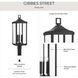 Gibbes Street 3 Light 27 inch Textured Black Outdoor Post Lantern, Design Series