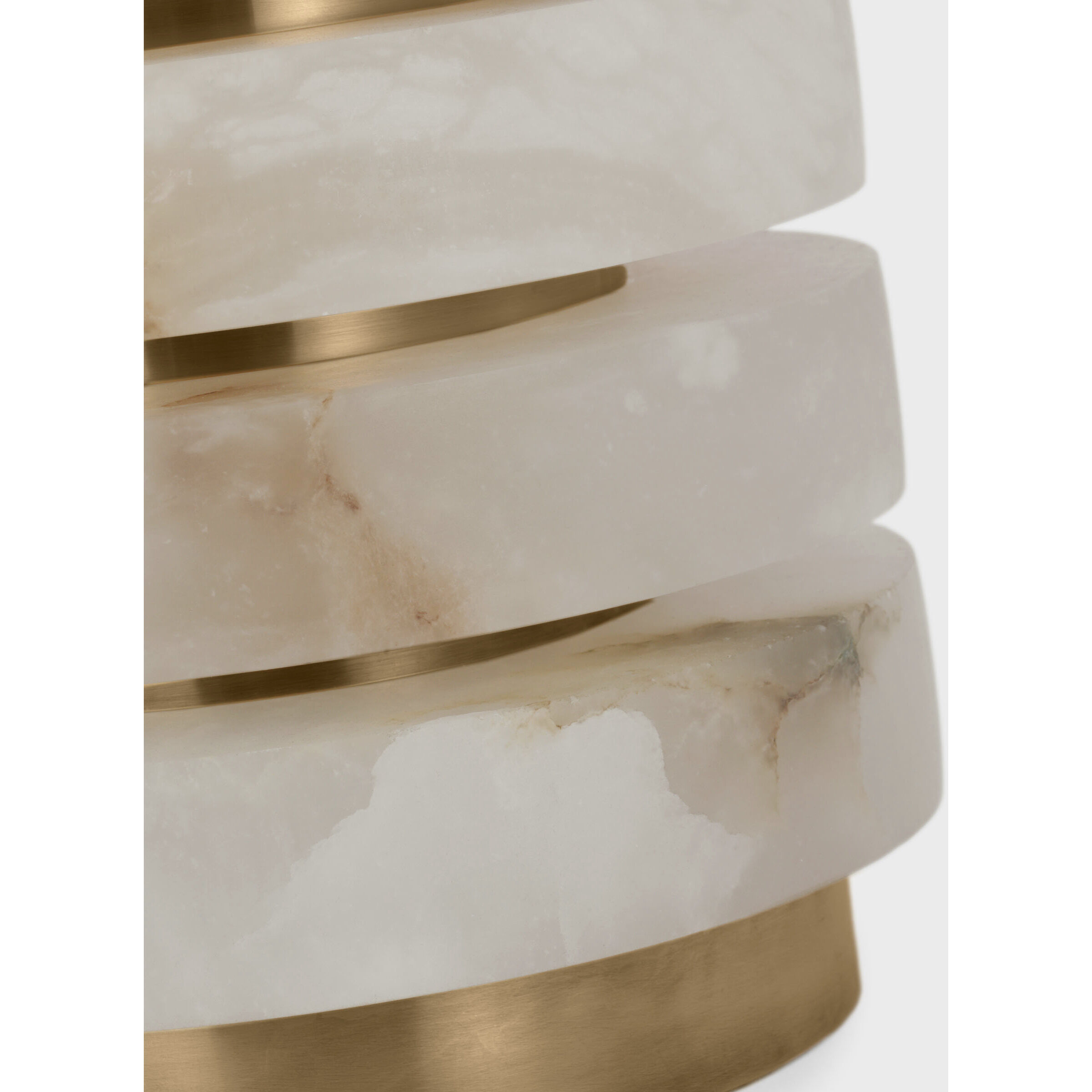 Windsor Smith Diski 23.5 inch 15.00 watt Alabaster and Hand-Rubbed Antique Brass Table Lamp Portable Light, Medium