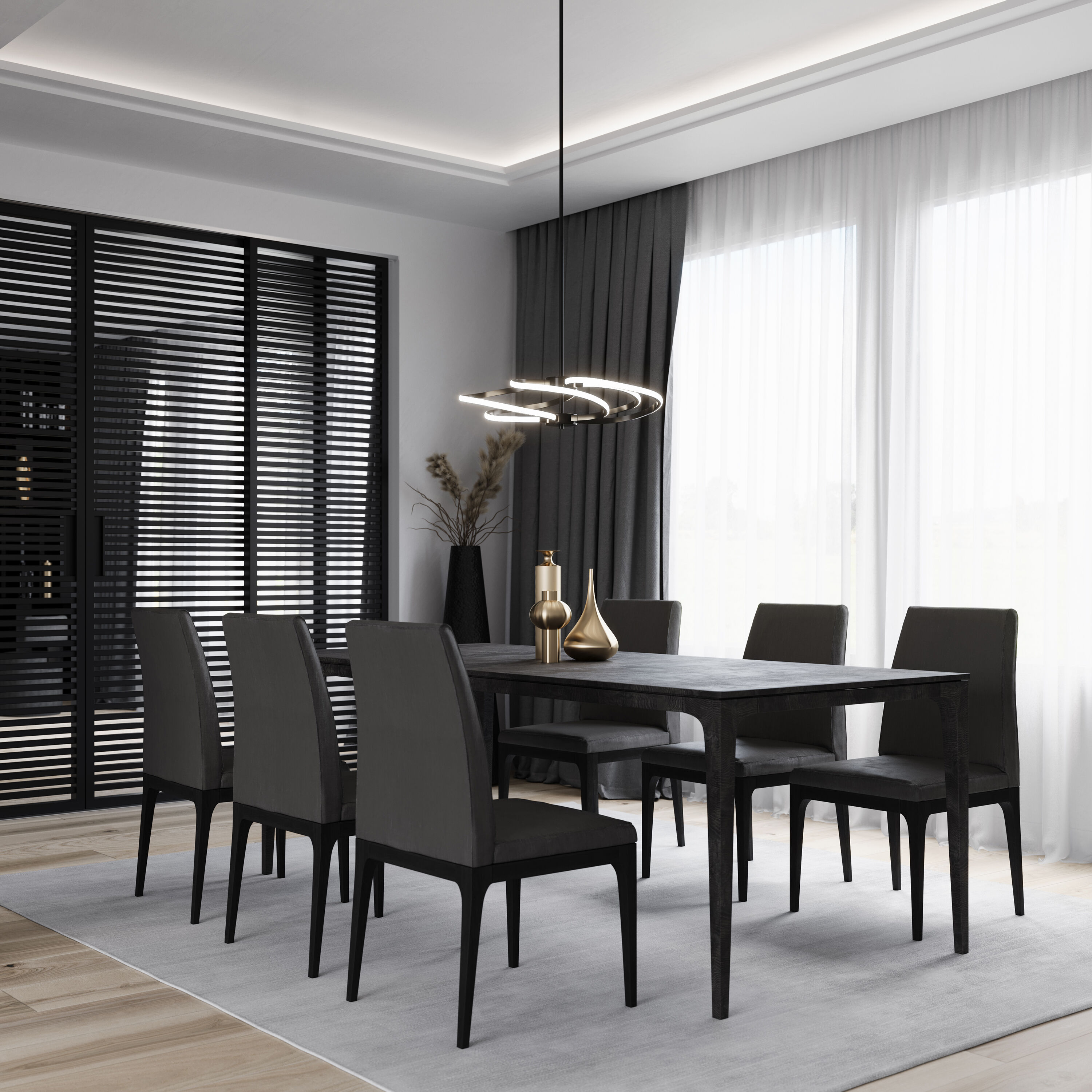 Equinox LED 20.9 inch Black Pendant Ceiling Light