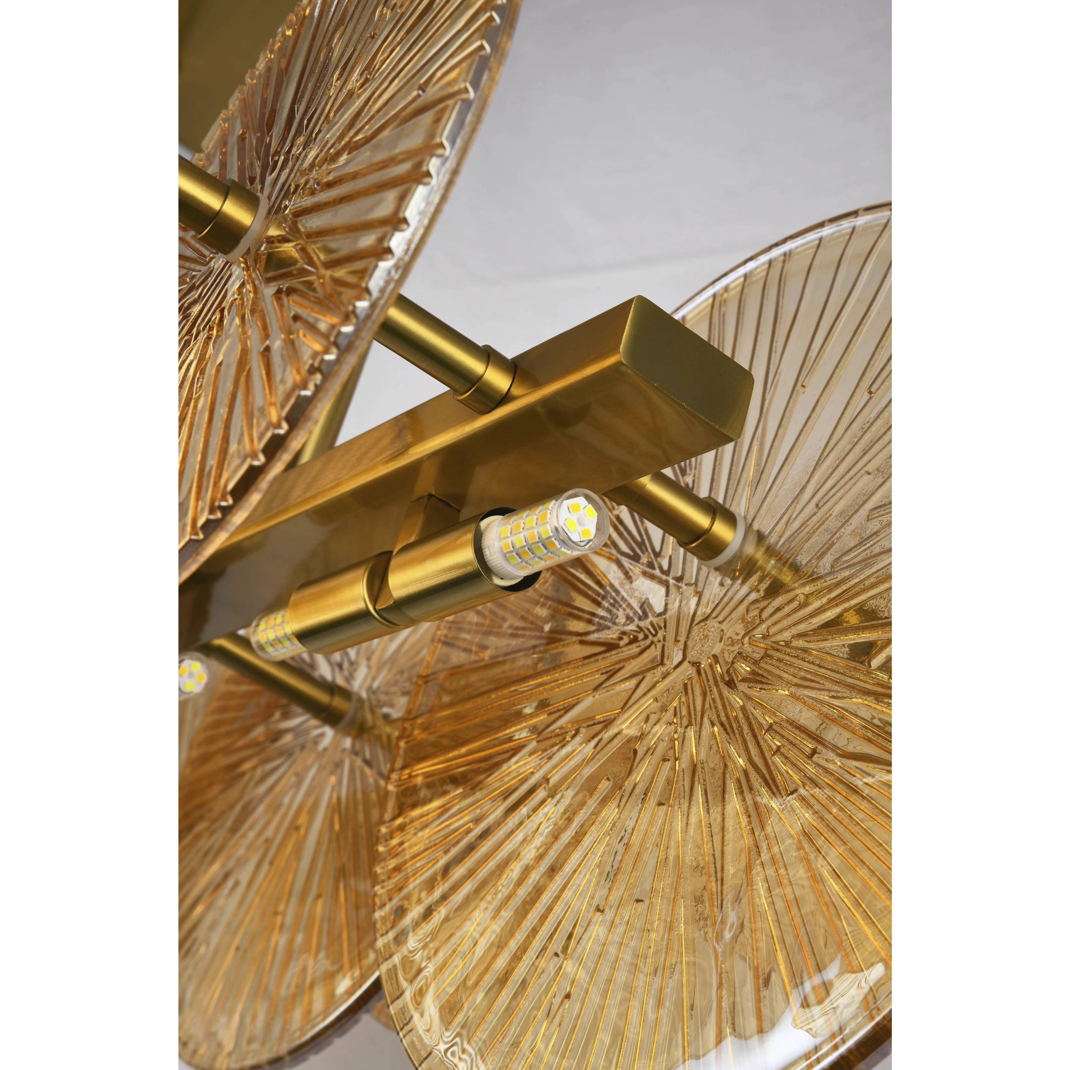 Canada 12 Light 15.7 inch Brass Chandelier Ceiling Light