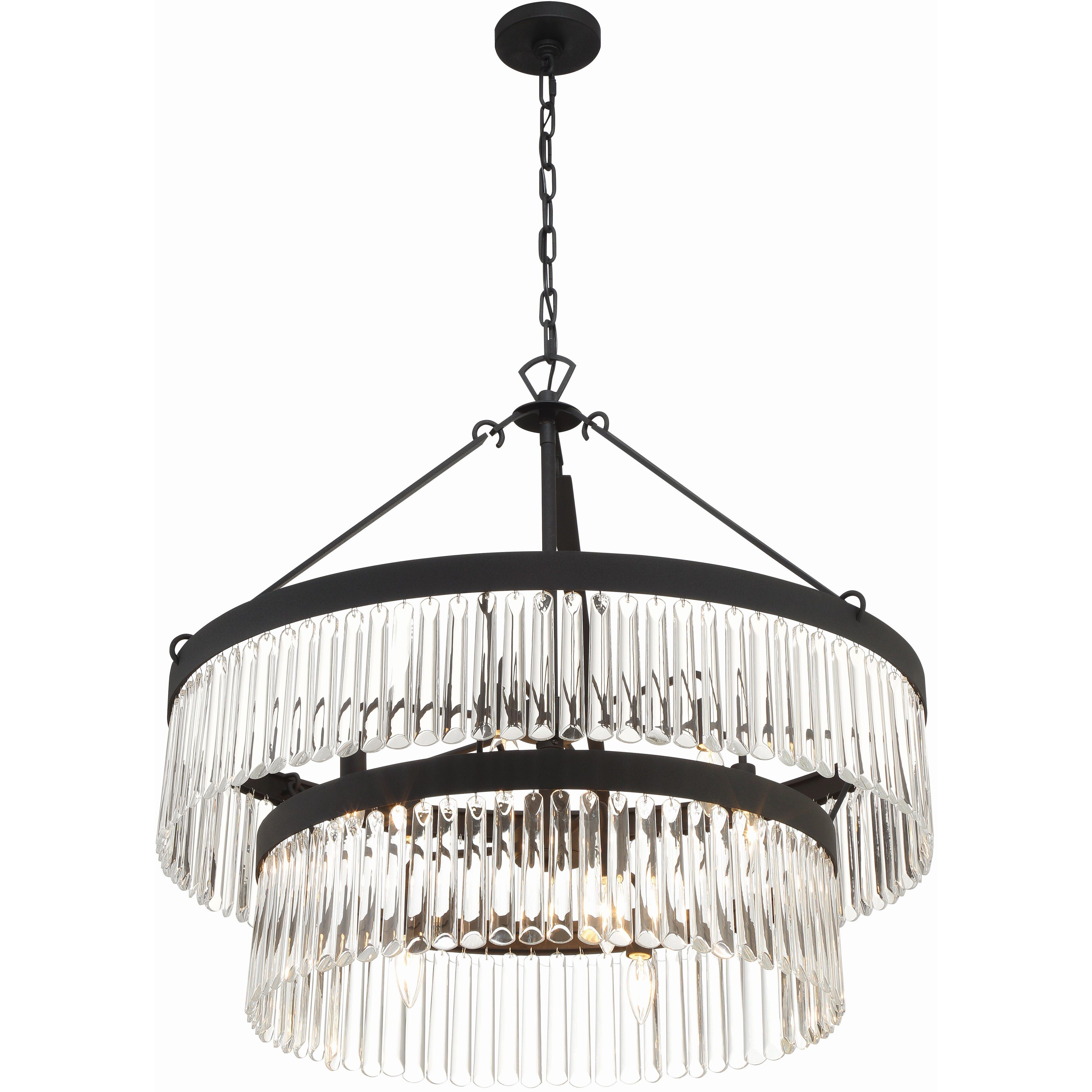 Emory 9 Light 32 inch Black Forged Chandelier Ceiling Light