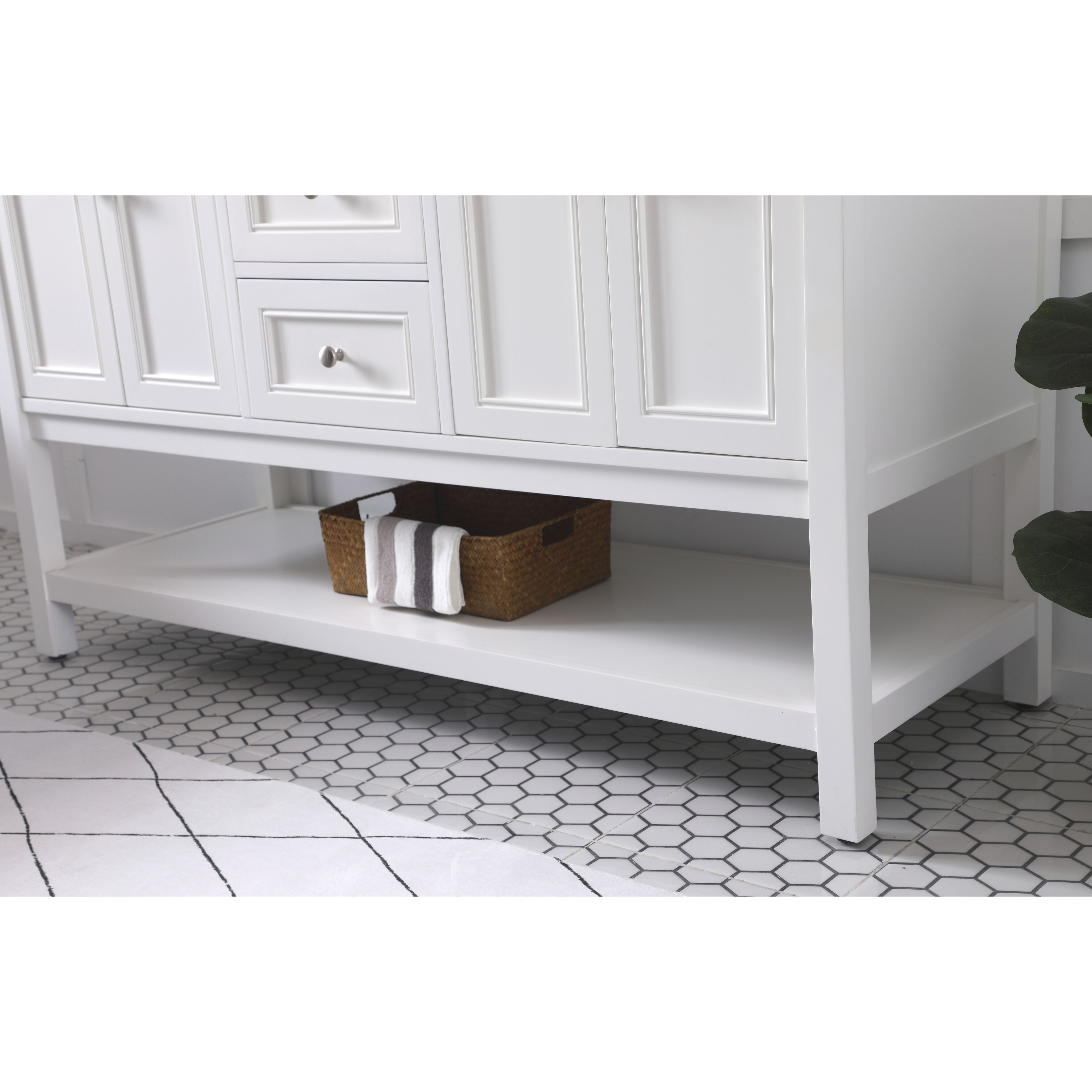 Metropolis 60 X 22 X 34 inch White Vanity Sink Set