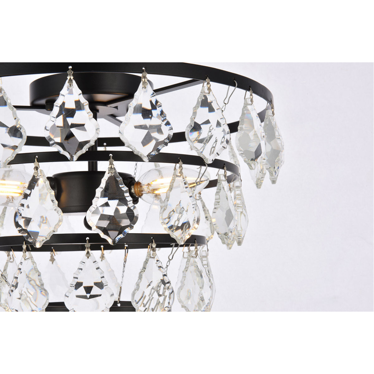 Ella 3 Light 14 inch Black Flush Mount Ceiling Light