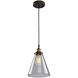 Greenwich 1 Light 7.5 inch Bronze and Copper Pendant Ceiling Light