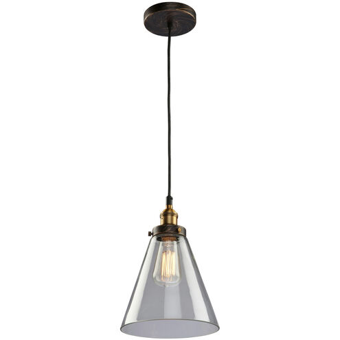 Greenwich 1 Light 8 inch Bronze and Copper Pendant Ceiling Light