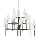 Bowery 15 Light 48 inch Aged Old Bronze Chandelier Ceiling Light