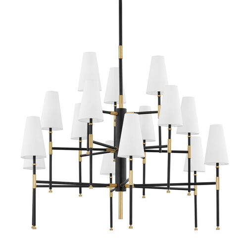 Bowery 15 Light 48 inch Aged Old Bronze Chandelier Ceiling Light
