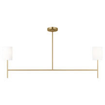 Barbara Barry Key Linear Chandelier Ceiling Light in Burnished Brass