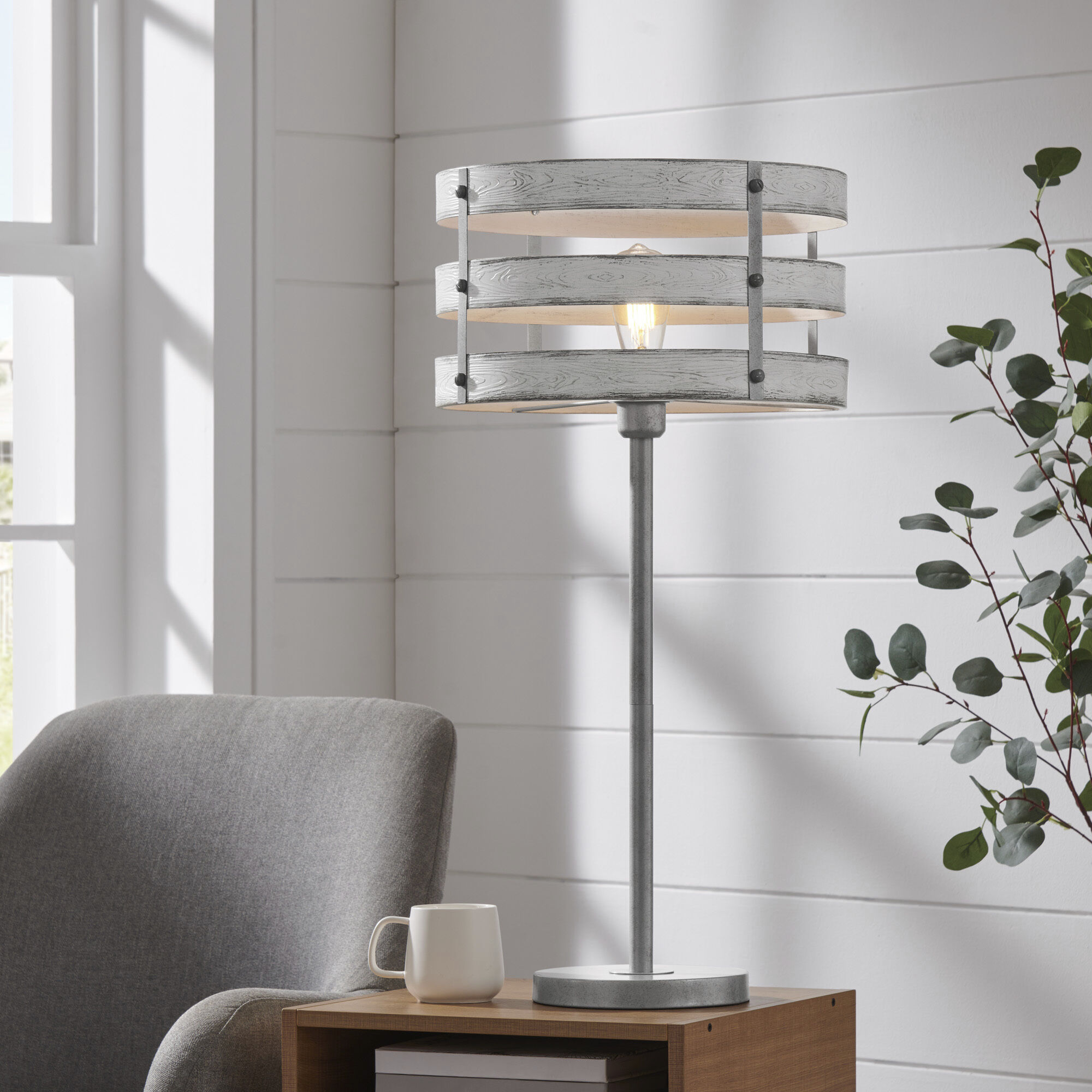 Balta 30.25 inch 60.00 watt White Wash Table Lamp Portable Light