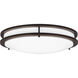 Mahone LED 17.75 inch Antique Bronze Flush Mount Ceiling Light, Large