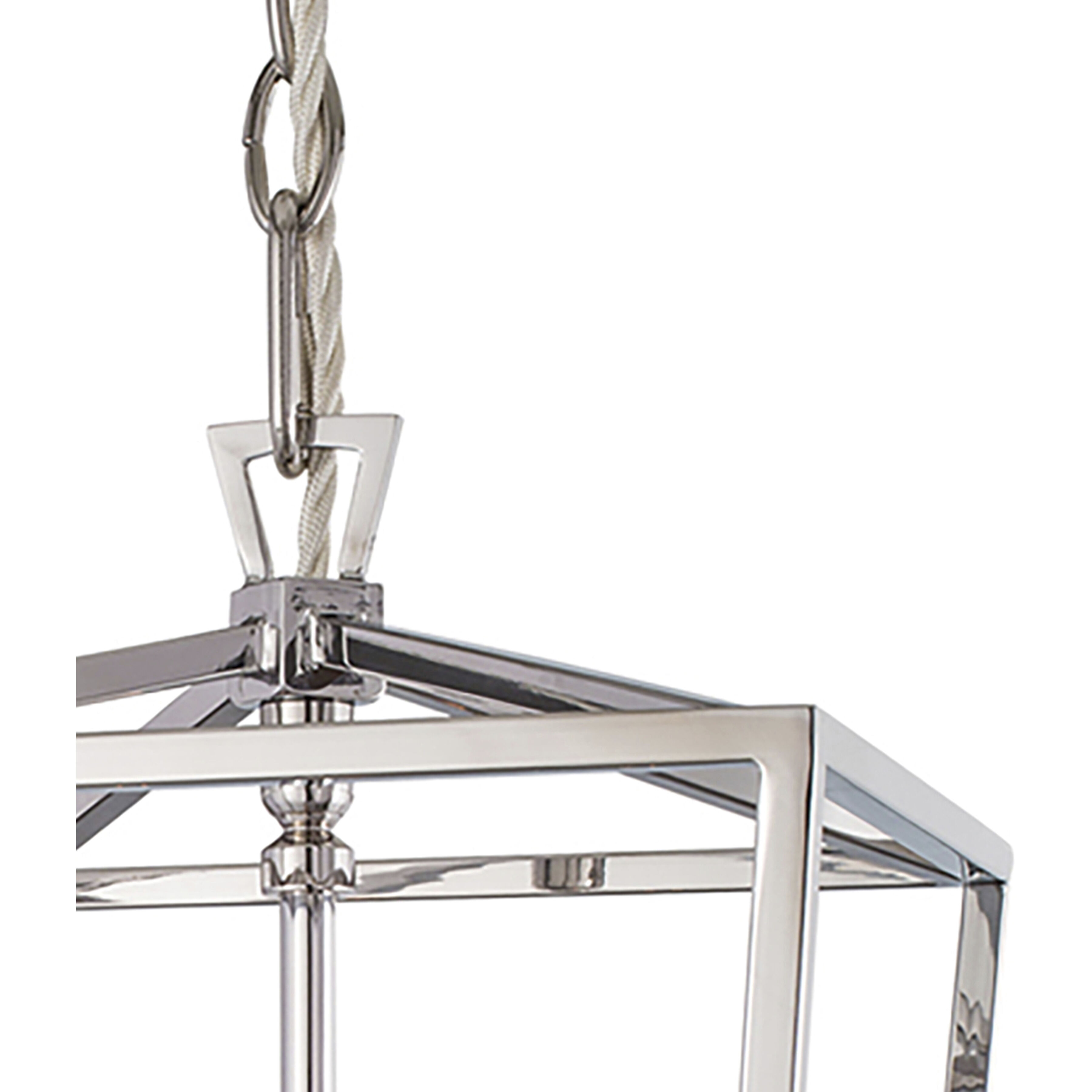 Cage 3 Light 8.5 inch Polished Nickel Pendant Ceiling Light