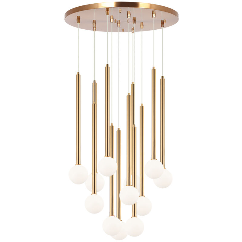 Reigndrop 12 Light 26.4 inch Aged Gold Brass Pendant Ceiling Light