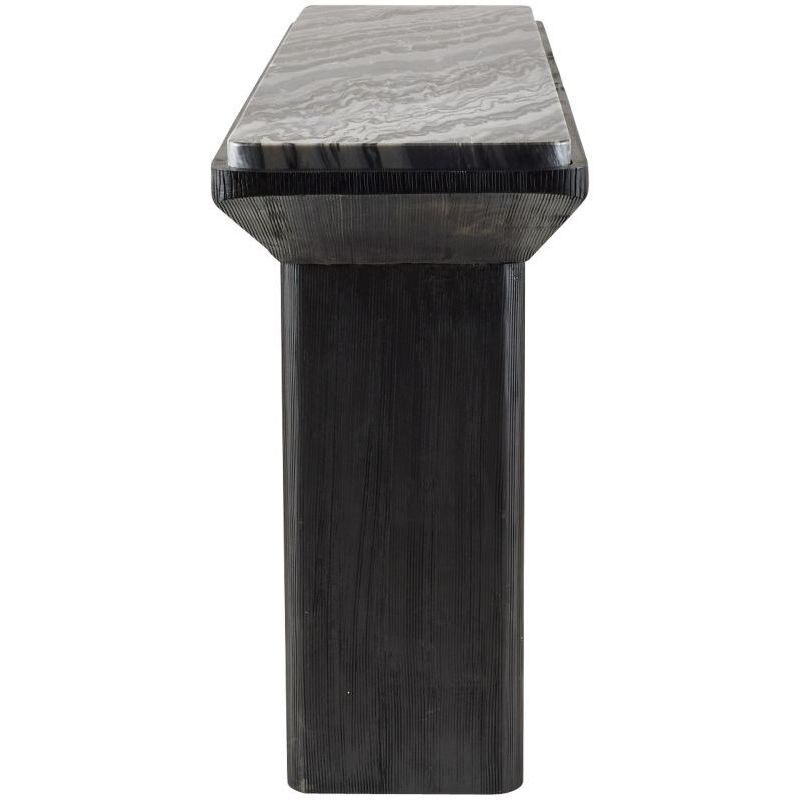 Elio 69.5 X 17.5 inch Galaxy Marble and Ebony Mango Wood Console
