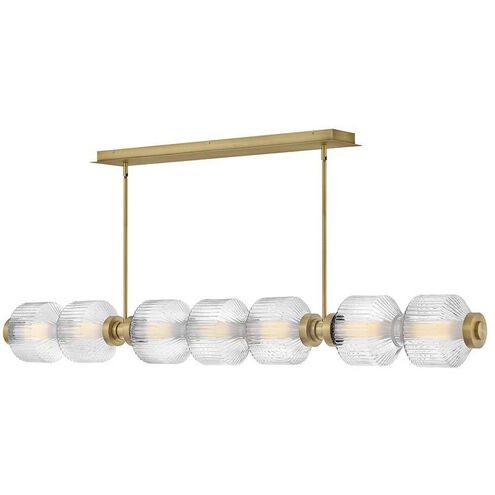 Reign LED 69.25 inch Lacquered Brass Linear Pendant Ceiling Light