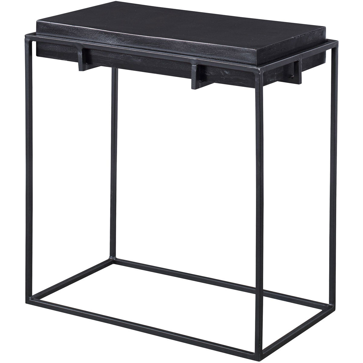 Telone 24 X 22 inch Dark Oxidized Black Side Table