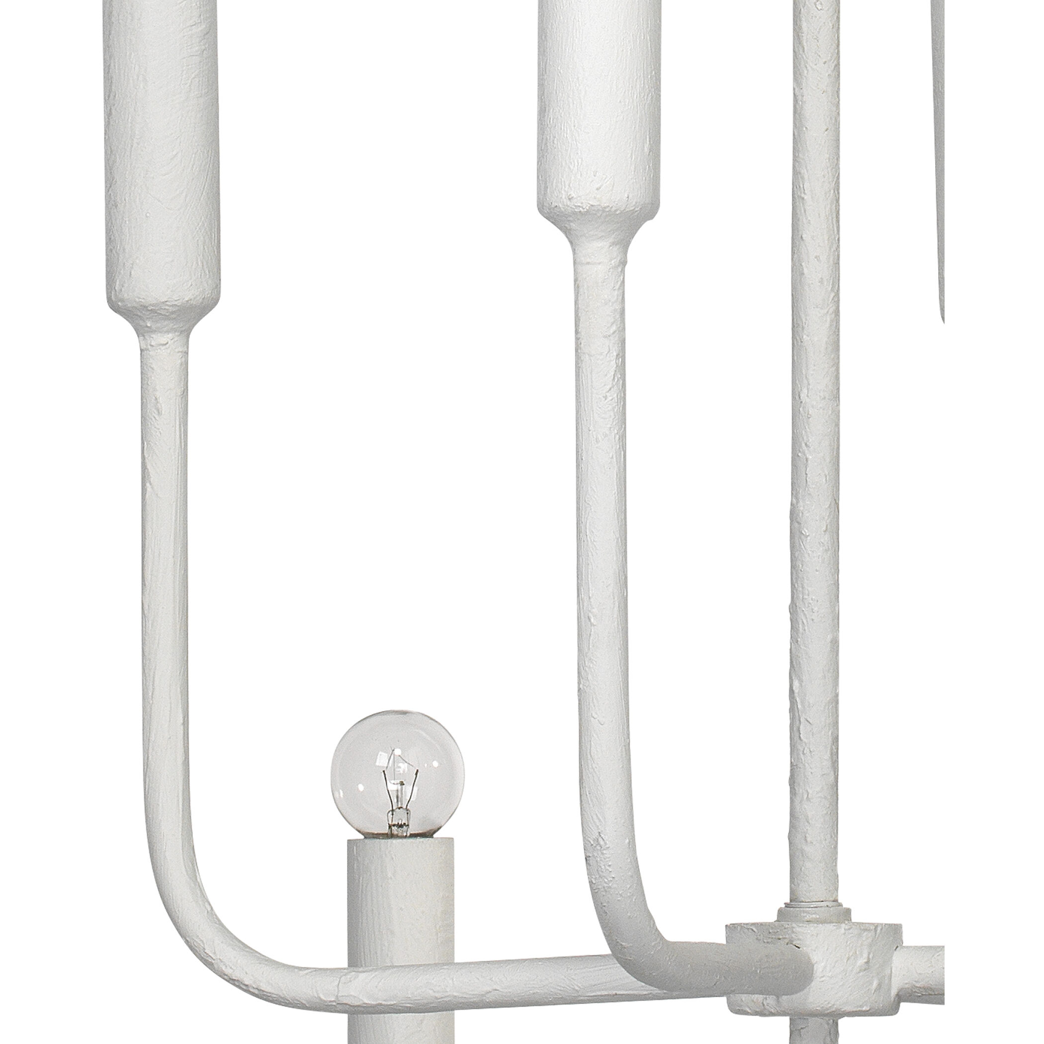 Mercer 8 Light 36 inch White Gesso Two Tier Chandelier Ceiling Light