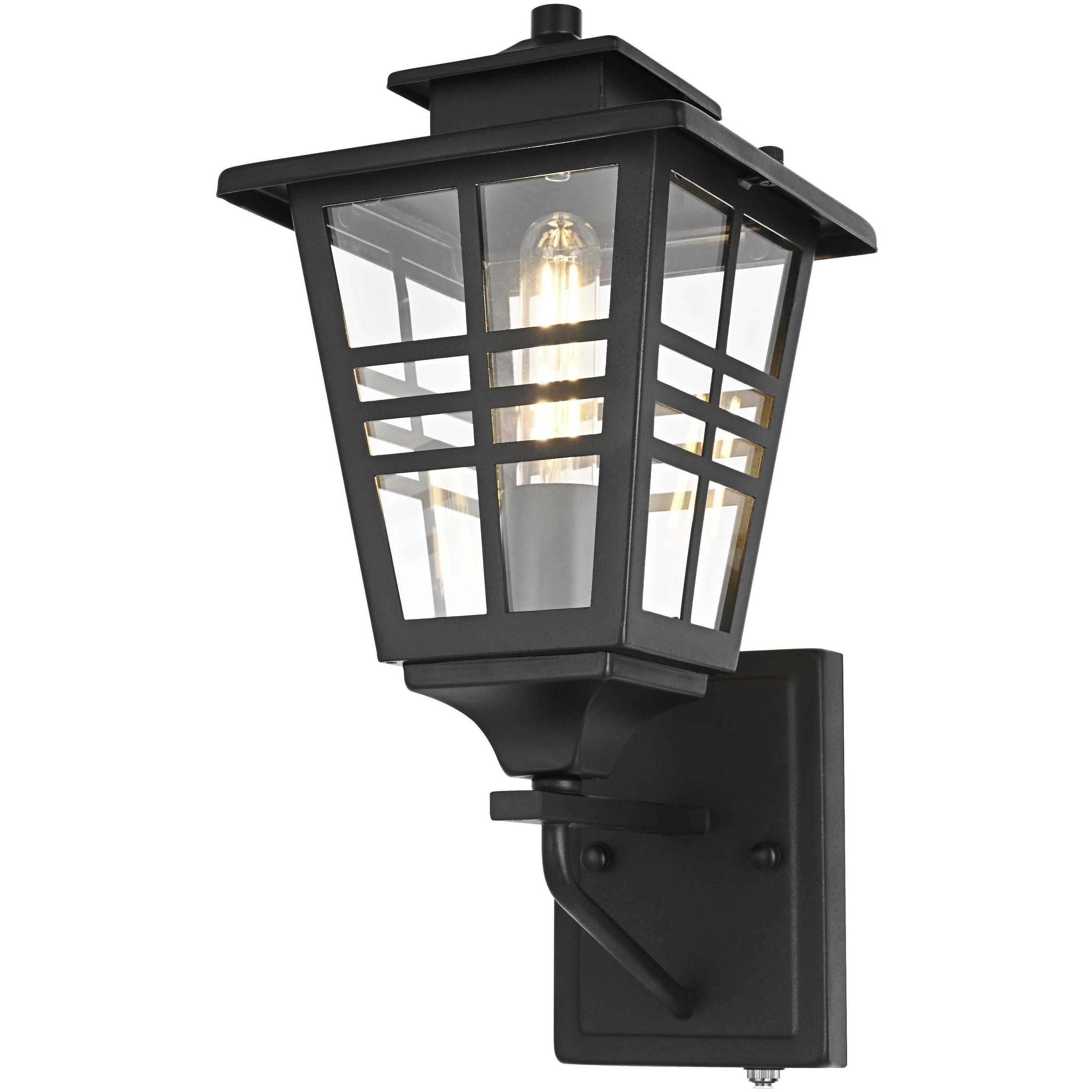 Macon 1 Light 15 inch Black Outdoor Wall Sconce