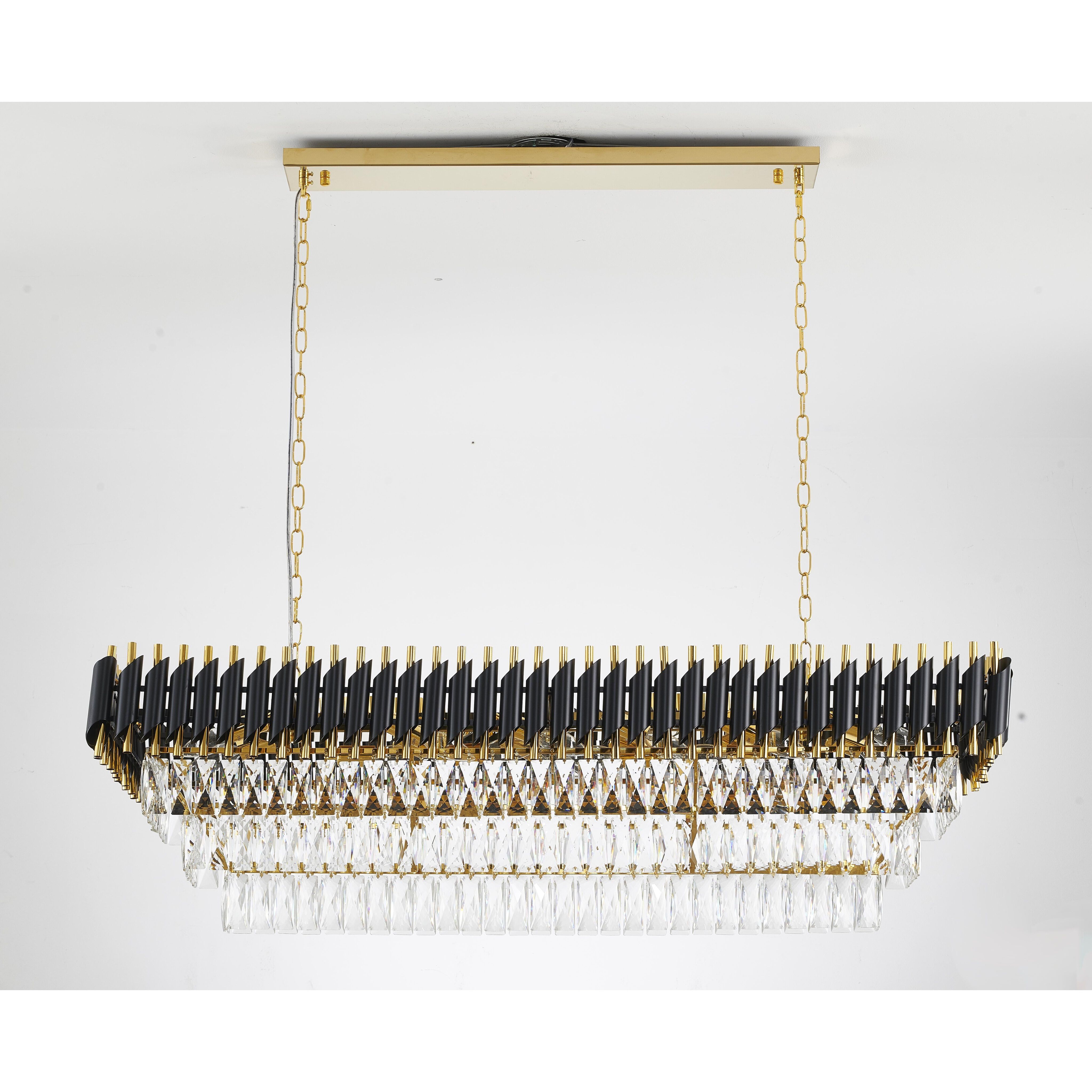 Canada LED 14.5 inch Black and Gold Chandelier Ceiling Light
