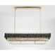 Canada LED 14.5 inch Black and Gold Chandelier Ceiling Light