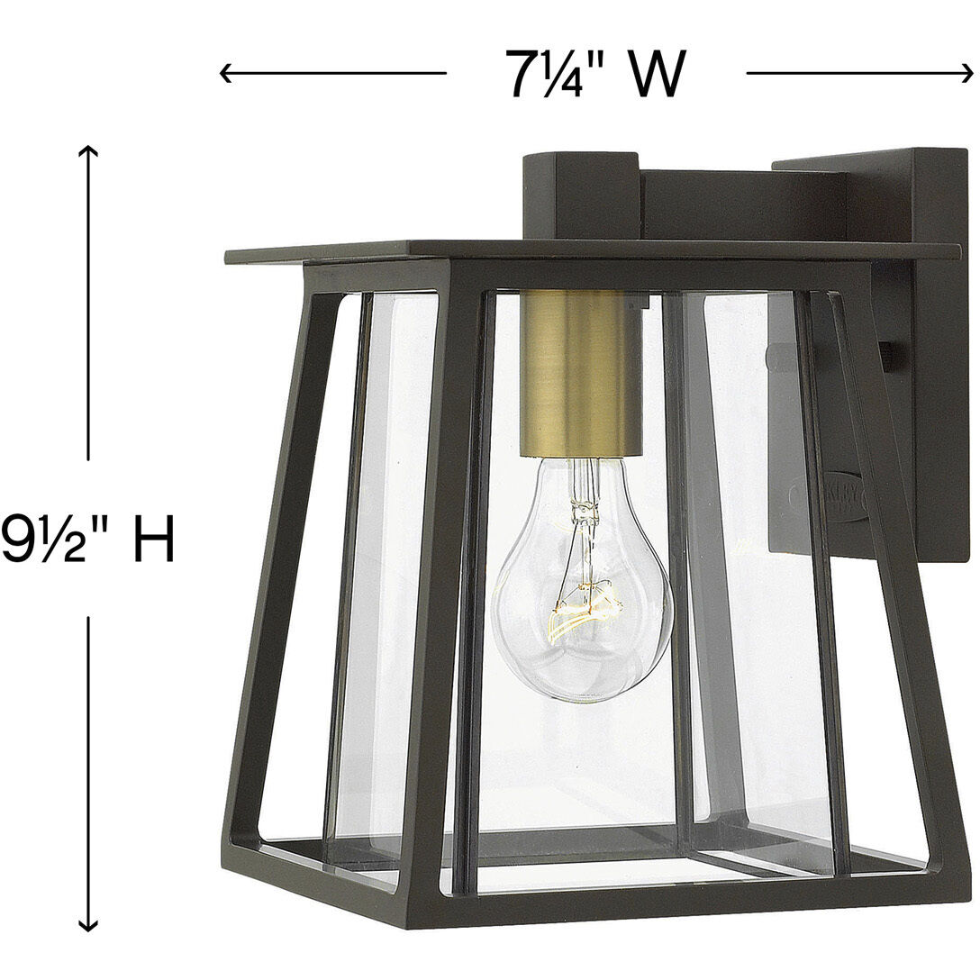 Walker Outdoor Wall Mount Lantern in Buckeye Bronze