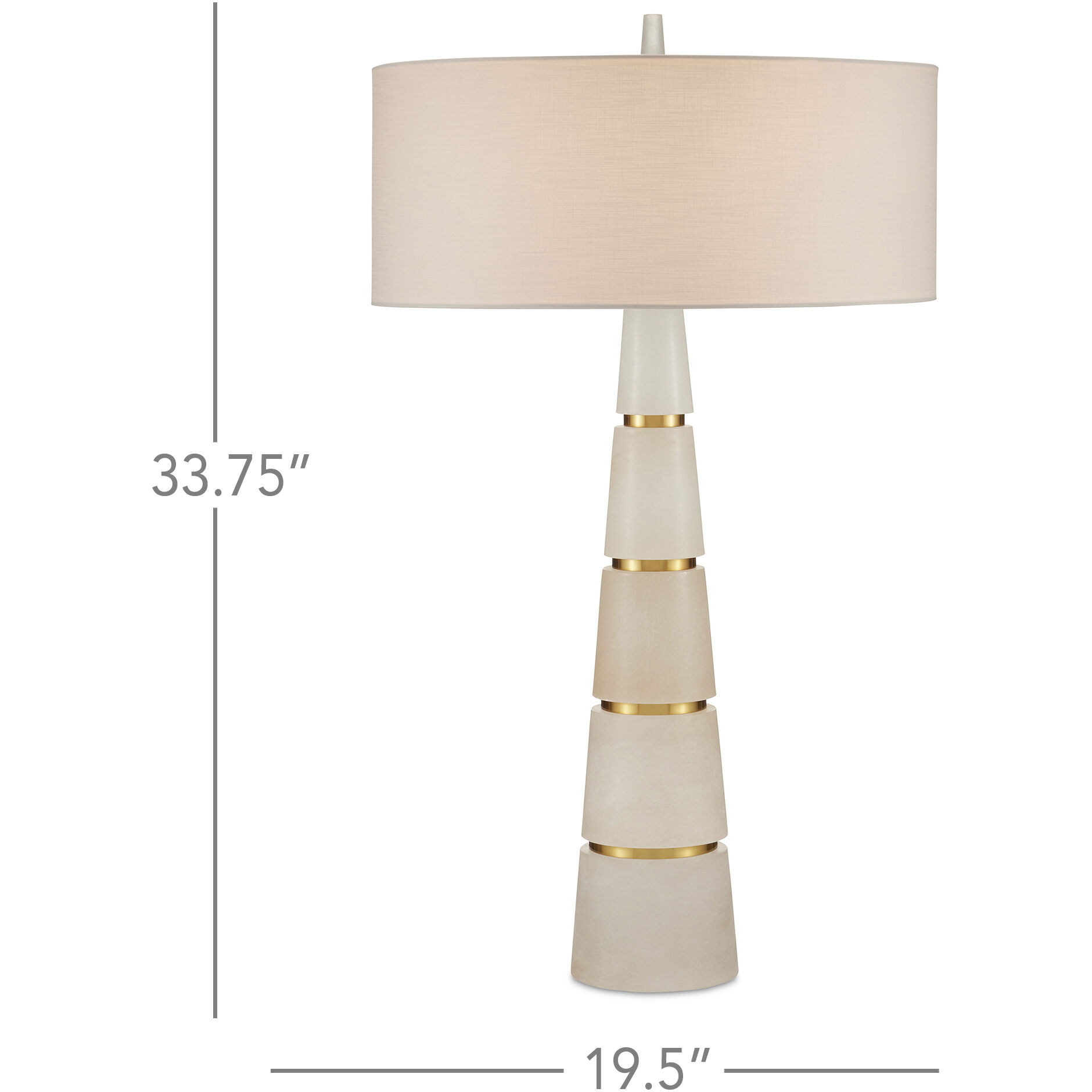 Eleanora 33.75 inch 100 watt Natural/Natural Brass Table Lamp Portable Light