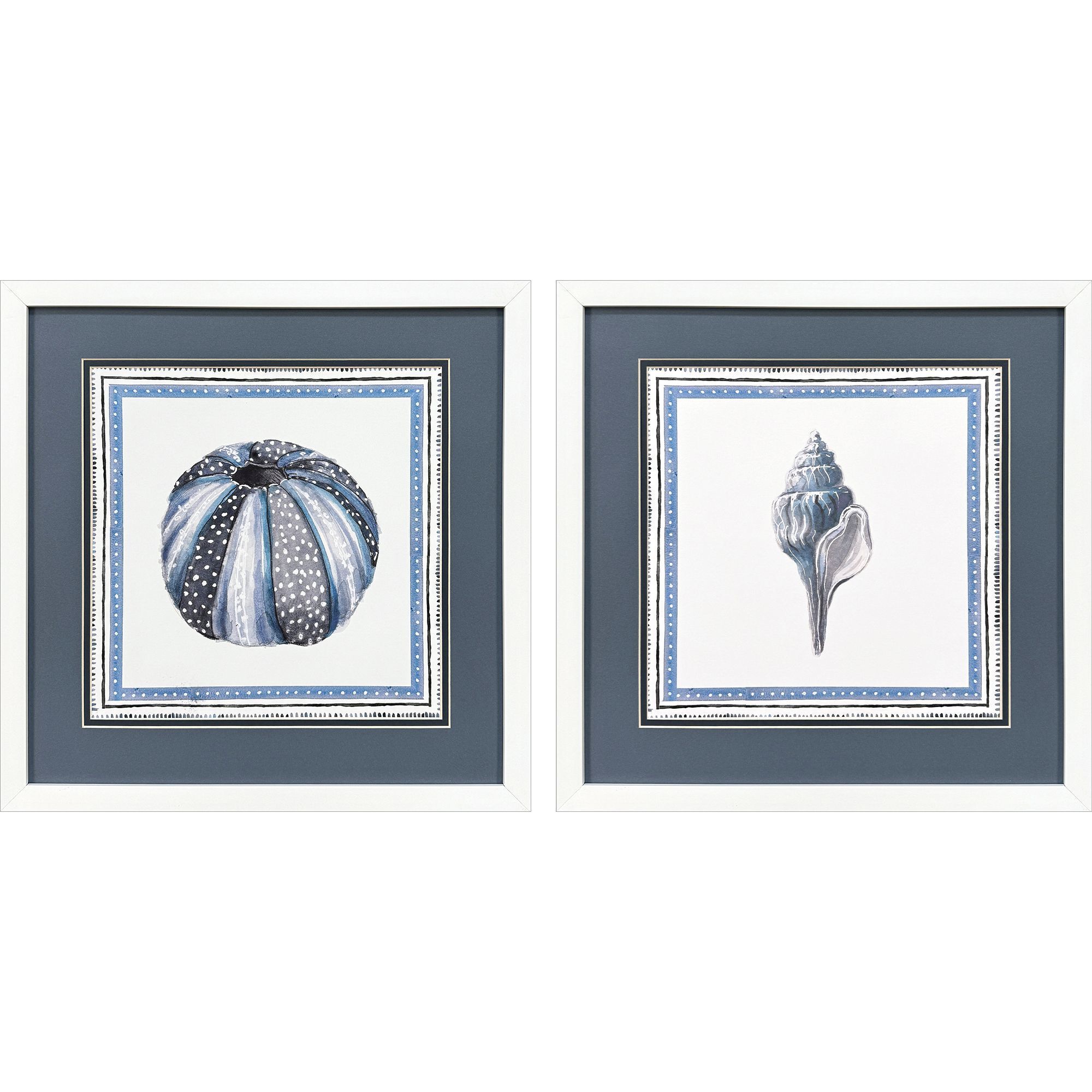 Seaside Blues Blue Framed Art, Propac