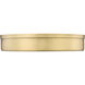 Anders LED 22 inch Rubbed Brass Flush Mount Ceiling Light