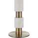 Pirot 26.5 inch 60.00 watt Honed White and Antique Brushed Brass Table Lamp Portable Light