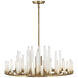 Trinity LED 27.25 inch Heritage Brass Chandelier Ceiling Light