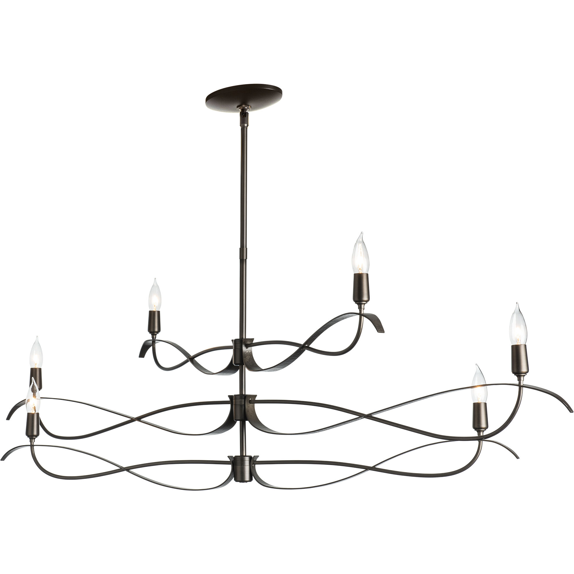 Willow 6 Light 59.4 inch Dark Smoke Chandelier Ceiling Light, Large