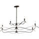 Willow 6 Light 59.4 inch Dark Smoke Chandelier Ceiling Light, Large