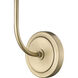 Ami Indoor Wall Sconce Wall Light in Vintage Brass