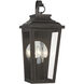 Great Outdoors Irvington Manor 2 Light 19 inch Chelesa Bronze Outdoor Pocket Lantern in Incandescent, Clear Glass