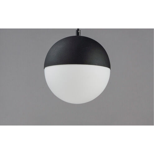 Half Moon LED 11.75 inch Black Single Pendant Ceiling Light