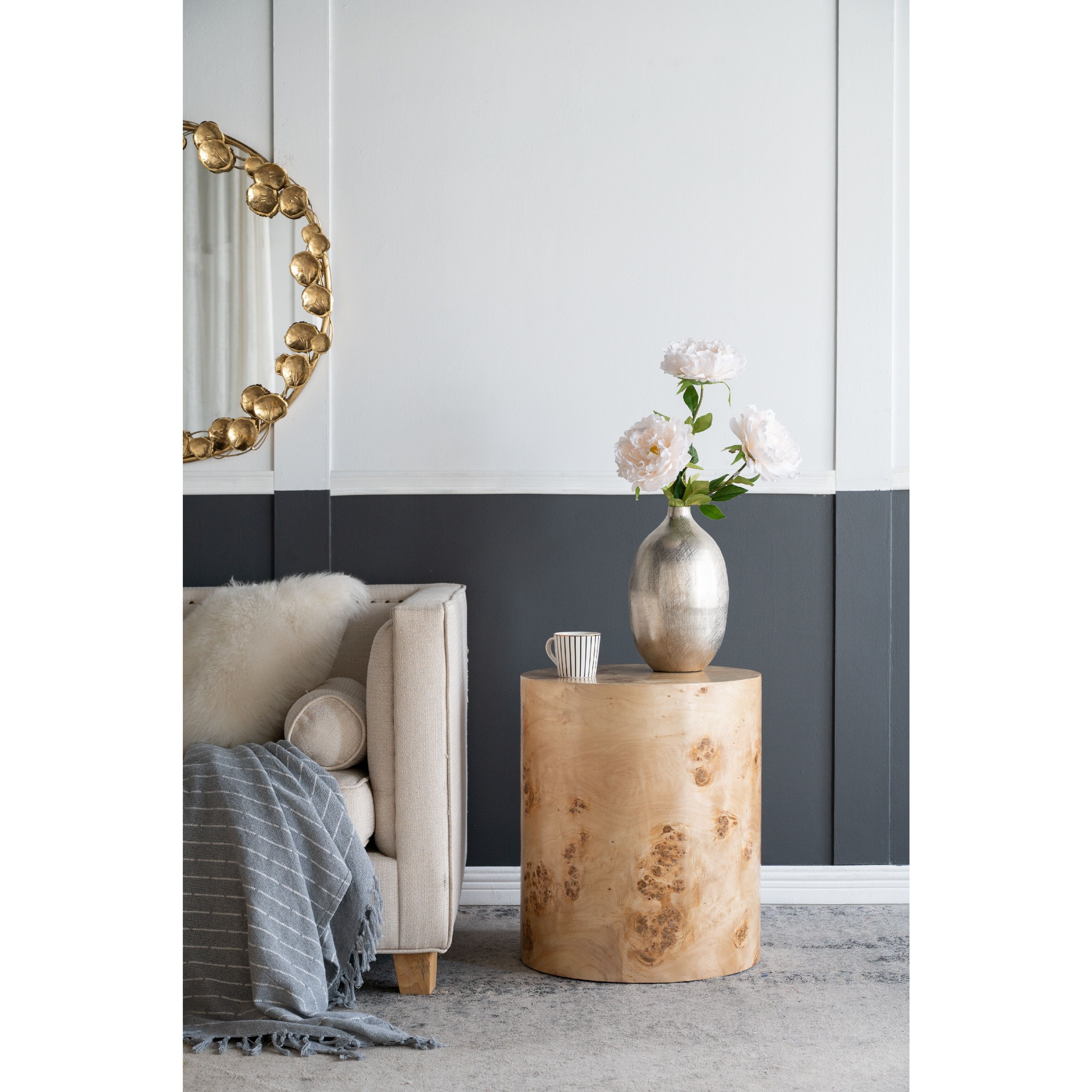 Burl 20.1 inch Brown Side Table