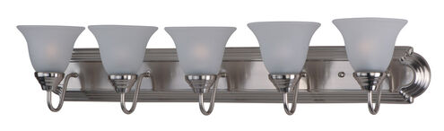 Essentials - 801x 5 Light 36 inch Satin Nickel Bath Light Wall Light in Frosted