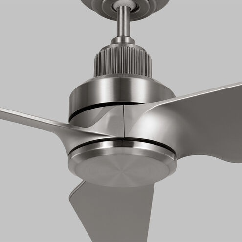 Ruhlmann 52 inch Brushed Steel with Silver ABS Blades Indoor/Outdoor Smart Ceiling Fan