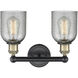Caledonia 2 Light 14 inch Black Antique Brass Bath Vanity Light Wall Light in Charcoal